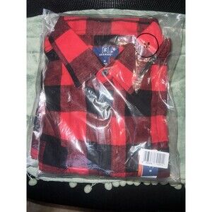 Medium Black And Red George And Sons Plaid Button Up MEDIUM